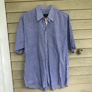 TERRAU blue lavender SS pocket shirt/Spain/L